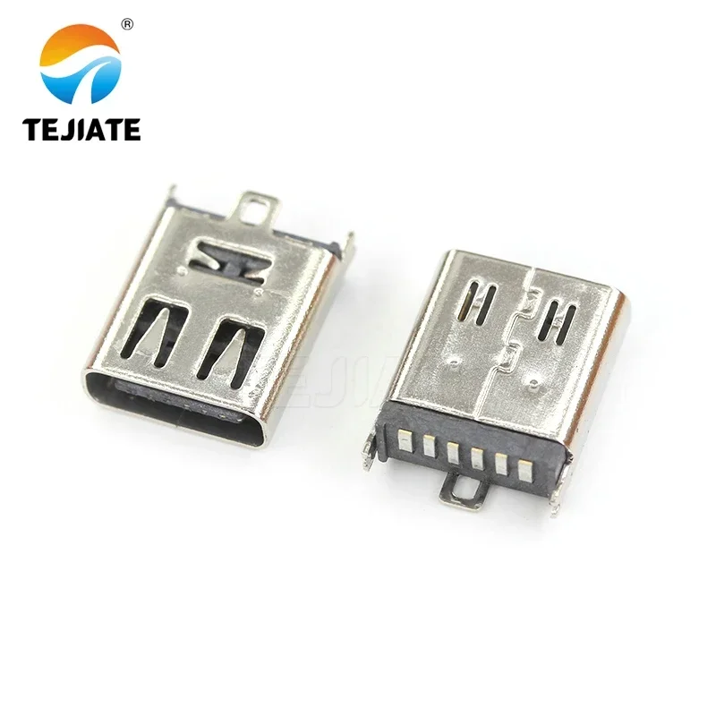 5 قطعة Type-c أنثى المقبس الإدراج المباشر SMT المقبس USB-3.1 6P16P 4-pin عالية الوضوح واجهة نقل شحن سريع