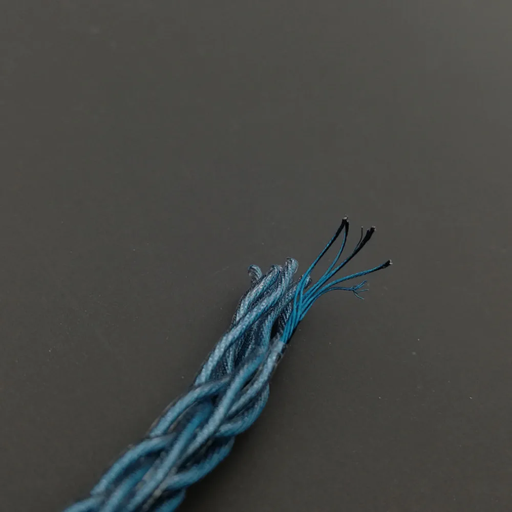 잉크 블루 8 가닥 굵은 392 코어 단결정 구리은 도금 Diy 이어폰 업그레이드 케이블 오디오 케이블 데이터 케이블 OD 4.8mm