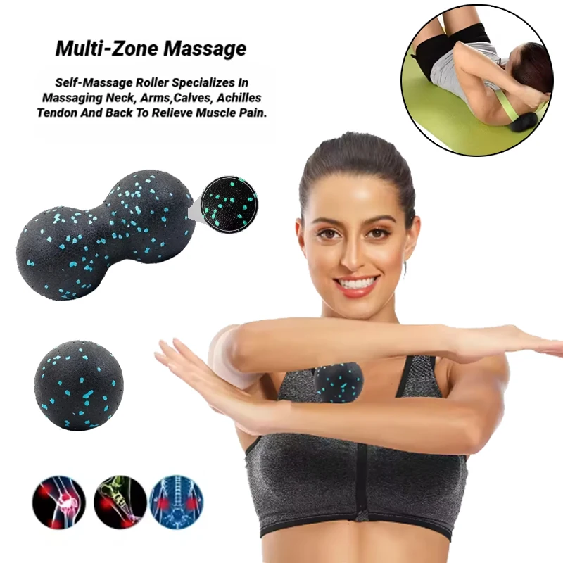 EPP Massage Fascial Ball Set with Dual Ball Trigger Point Therapy, Deep Tissue Fitness Massage, and Relaxation of Tight Muscles