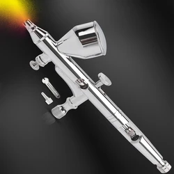 Airbrush çift eylem Paint boya tırnak püskürtme tabancası 0.2 0.3 0.5mm makyaj boya dövme yüz sanat DIY Sparying aracı MS180