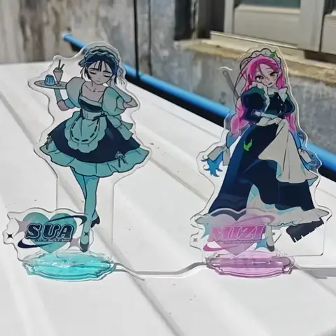 1/2Pcs Hot Anime Alien Stage Figure Acrylic Stand Model Plate Sua Mizi Desk Decor Fans Valentine's Day Gift