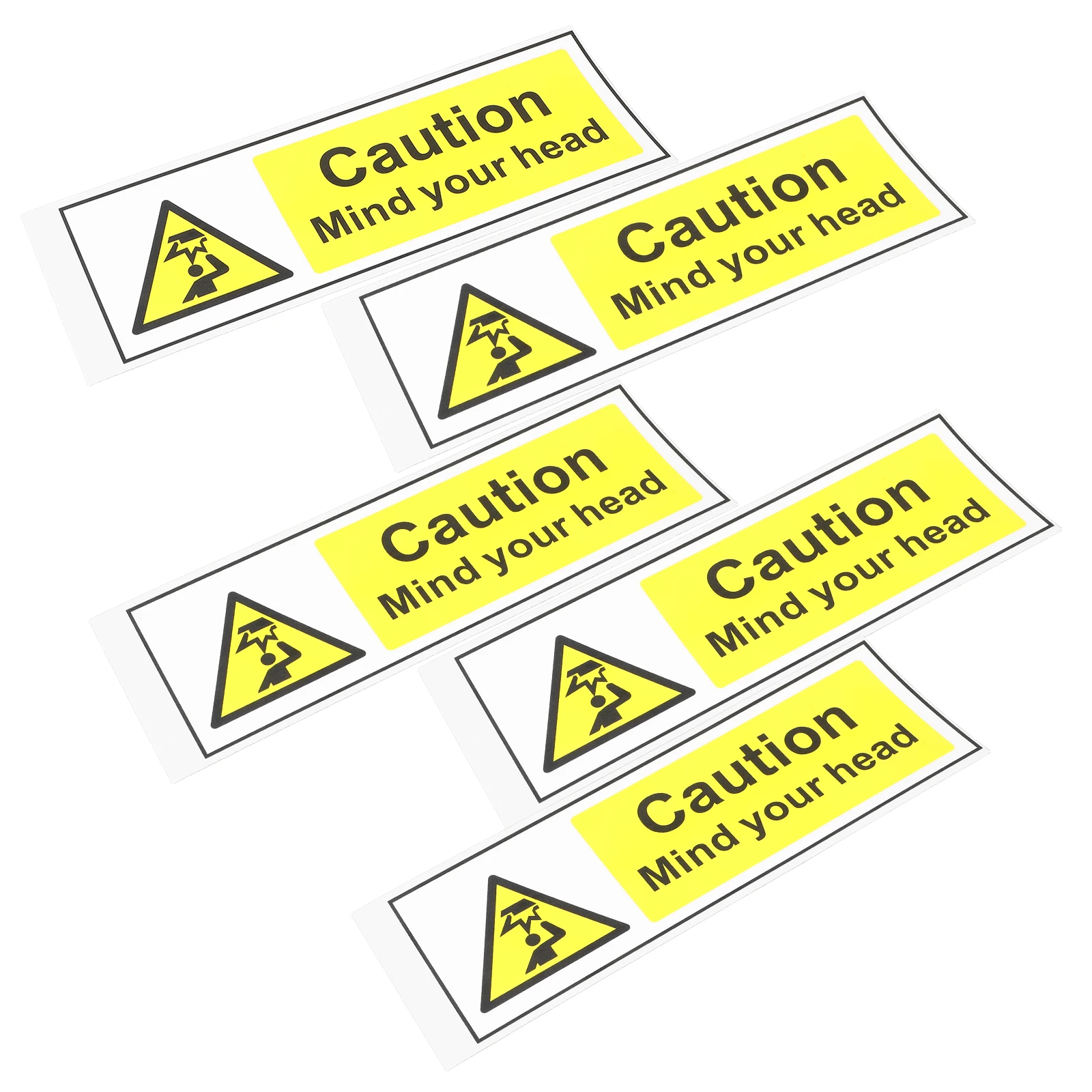

5pcs Warning Stickers Signs Low Ceiling Labels Safety Decals Watch Your Head Alert Peel Stick PP