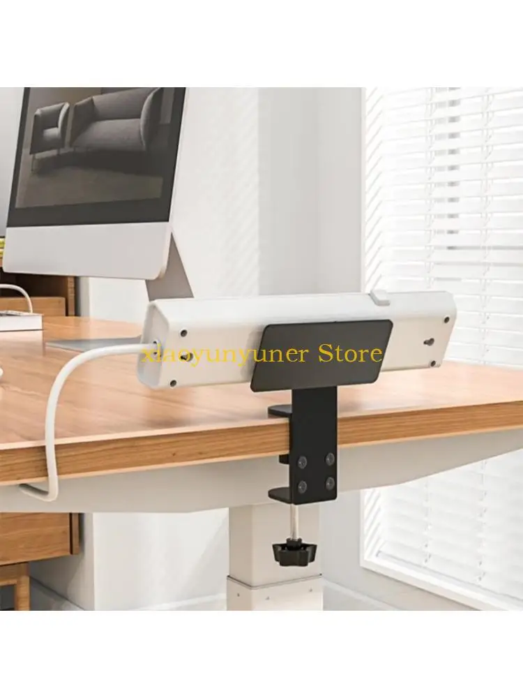 P9JB Adjustable Under Table Power Panel Holder Removable Clamp Designing Power Socket Stand Fit 0.39 to 1.96inch Desk Edges