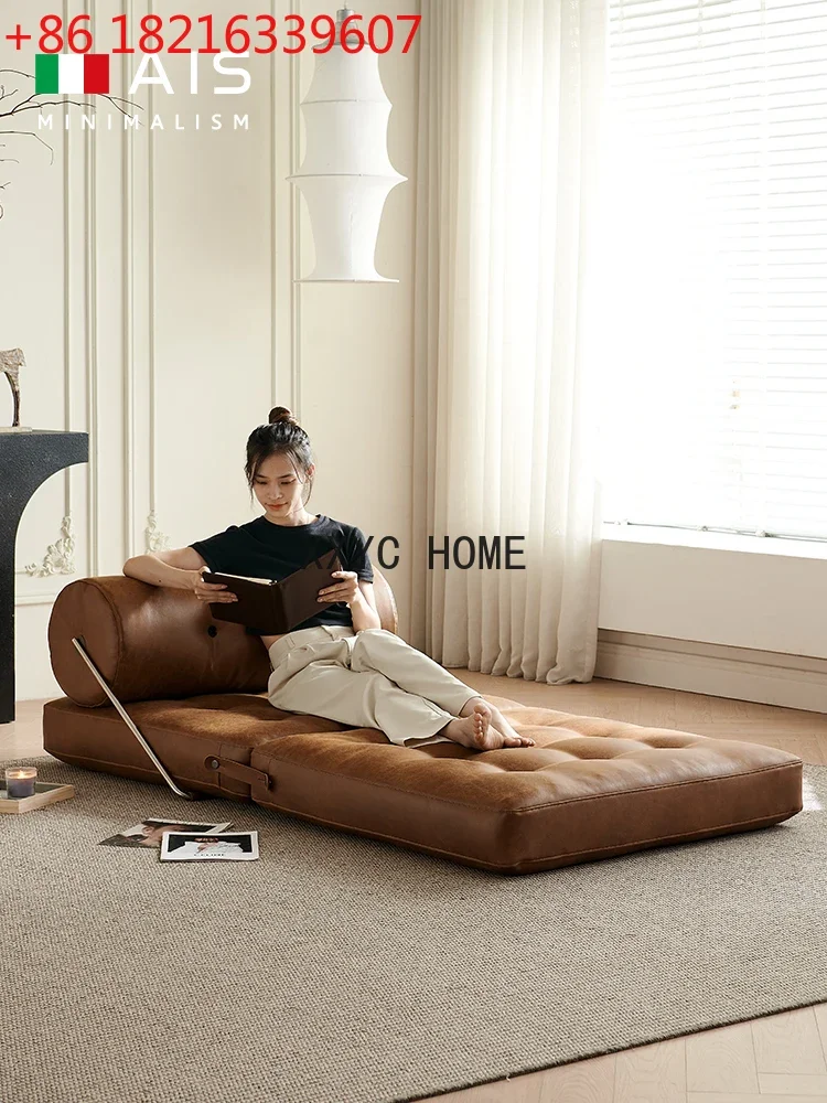 Foldable Dual-Purpose Lazy Silent Wind Oil Wax Cat Scratch Leather Fried Glutinous Rice Cake Stuffed with Bean Paste Sofa