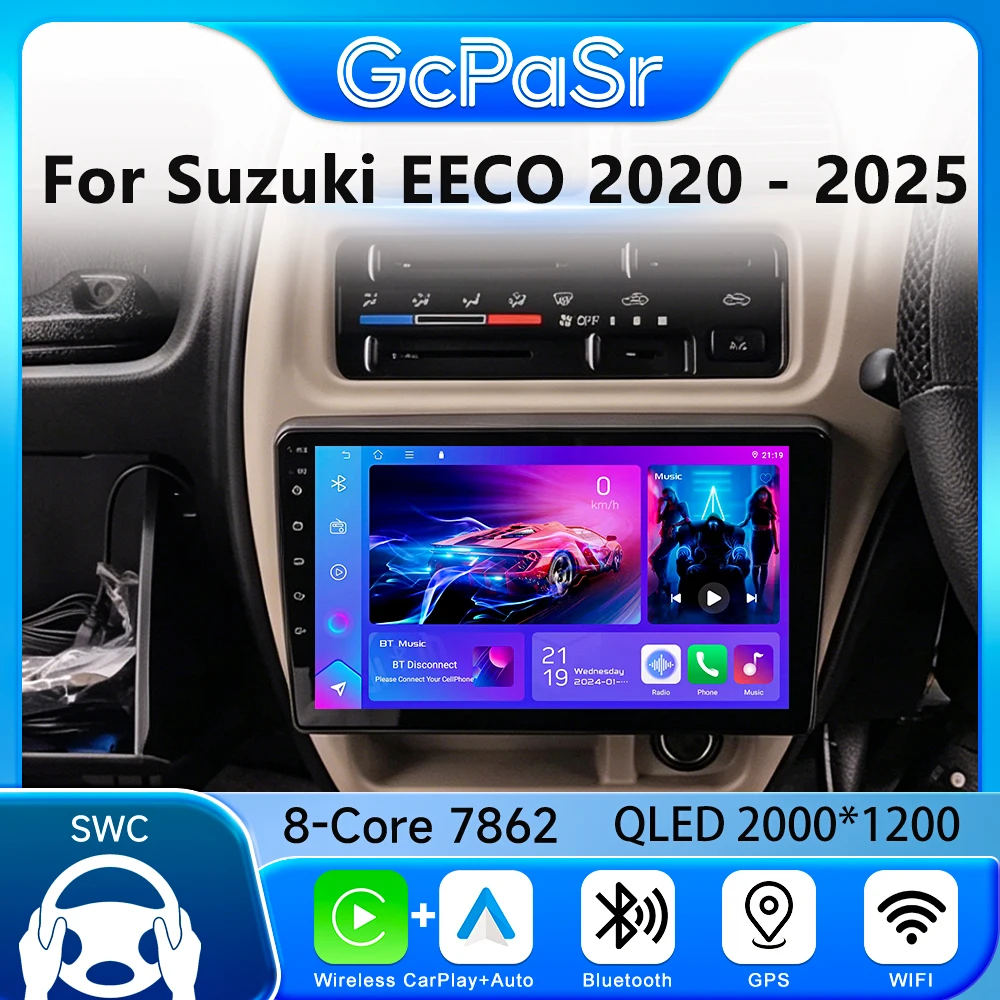 Android 16 Carplay pour Suzuki EECO 2020 2021 - 2025, système multimédia intelligent pour voiture, lecteur vidéo, Android Auto sans fil