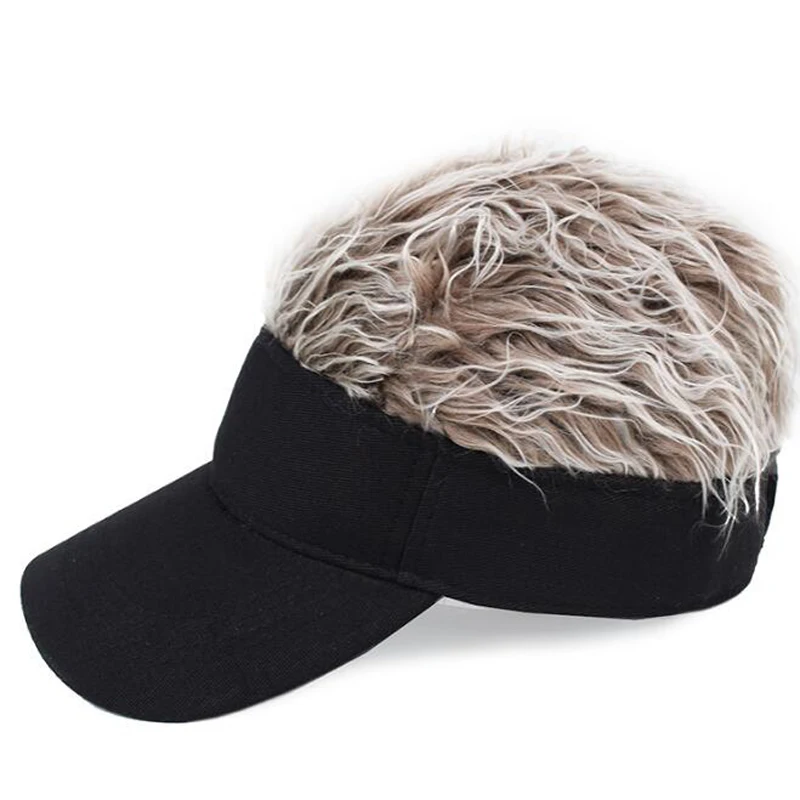 2024 New Baseball Cap Men Women Beanie Wig Hat Fun Short Hair Caps Breathable Soft for Party Toupee Hats Outdoor