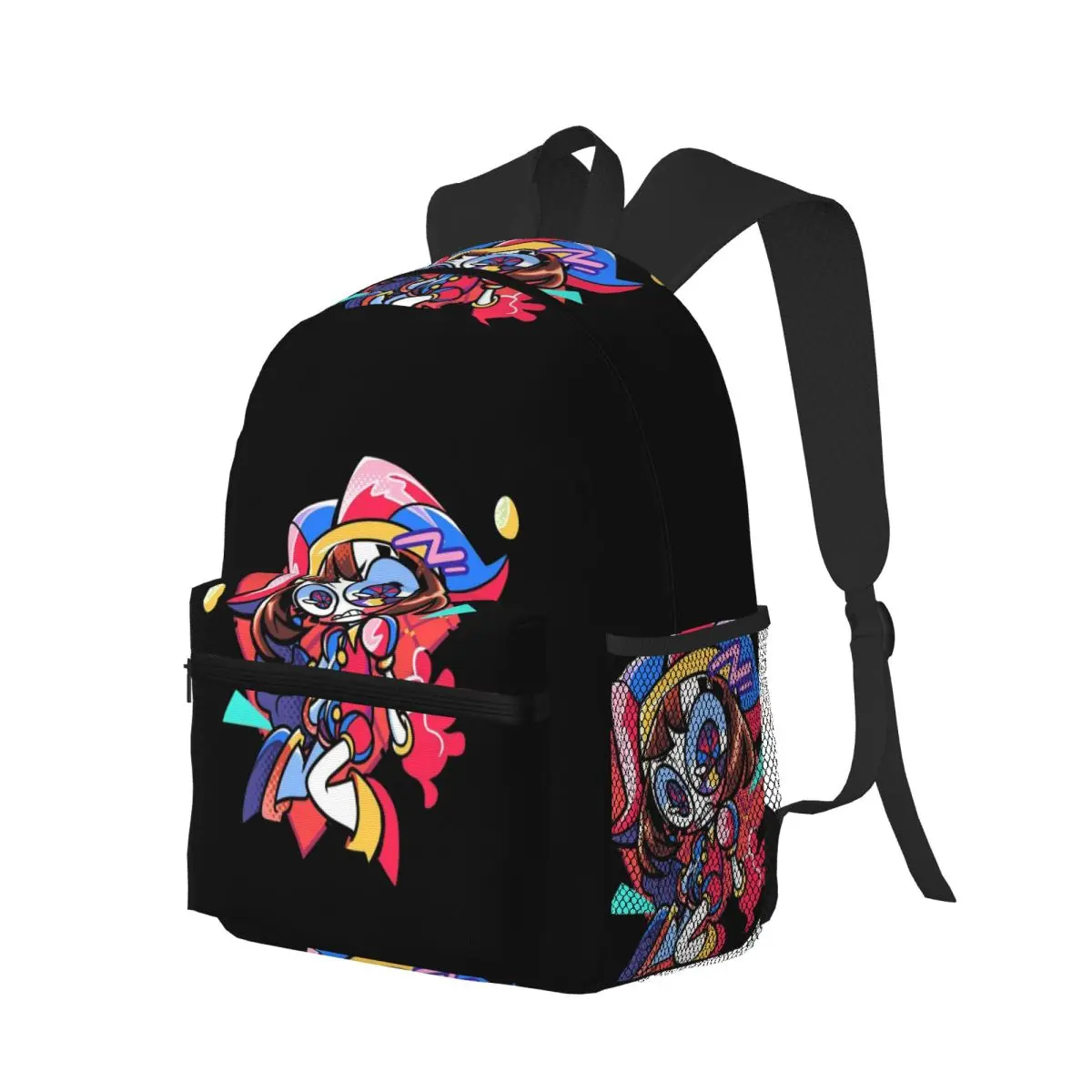 Cute Pomni - The Amazing Digital Circus Girls Y2k Basic Student Backpack School Bag Hiking Travel Daypack for Men Women Bookbag