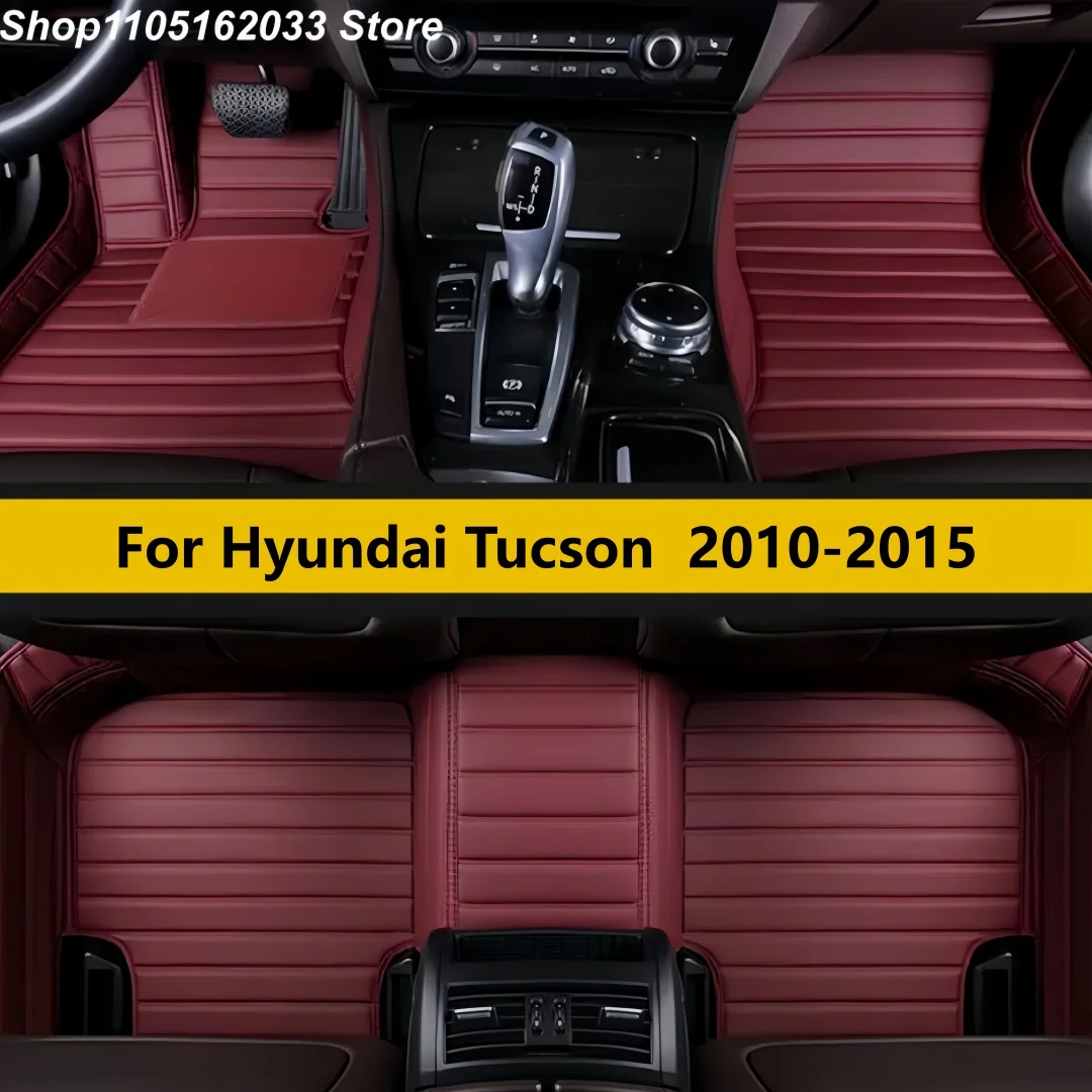 

Коврики для автомобиля из кожи на 5 мест, подходят для Hyundai Tucson ix35 LM 2010-2015, автомобильные коврики, напольные покрытия, коврики для ног.