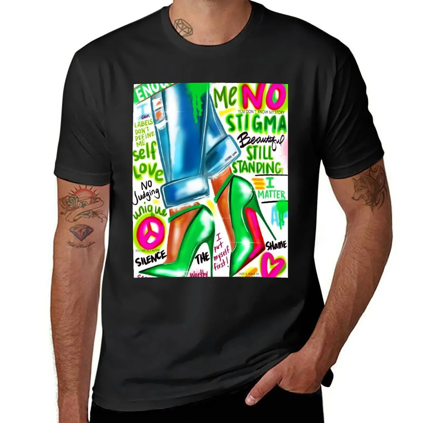 STEP AGAINST STIGMA- NO STIGMA COLLECTION T-Shirt tops summer top vintage t shirts mens t shirt