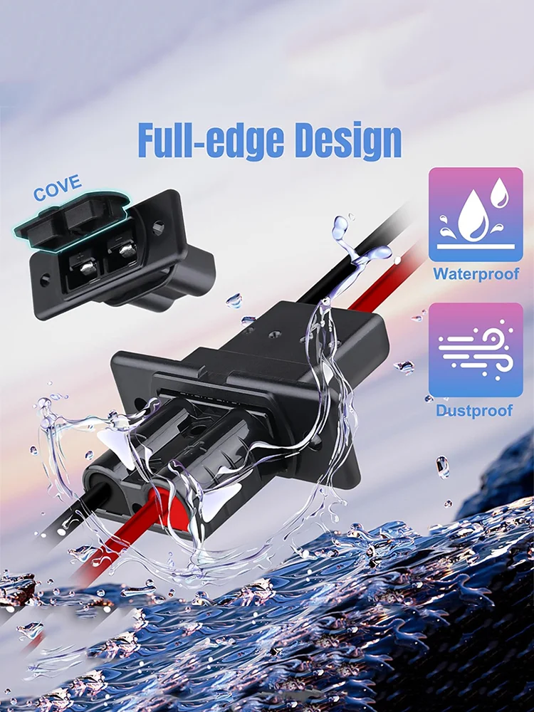 Dispositif de connexion/déconnexion rapide pour batterie 50A avec panneau de montage, kit de connecteur pour câbles de démarrage