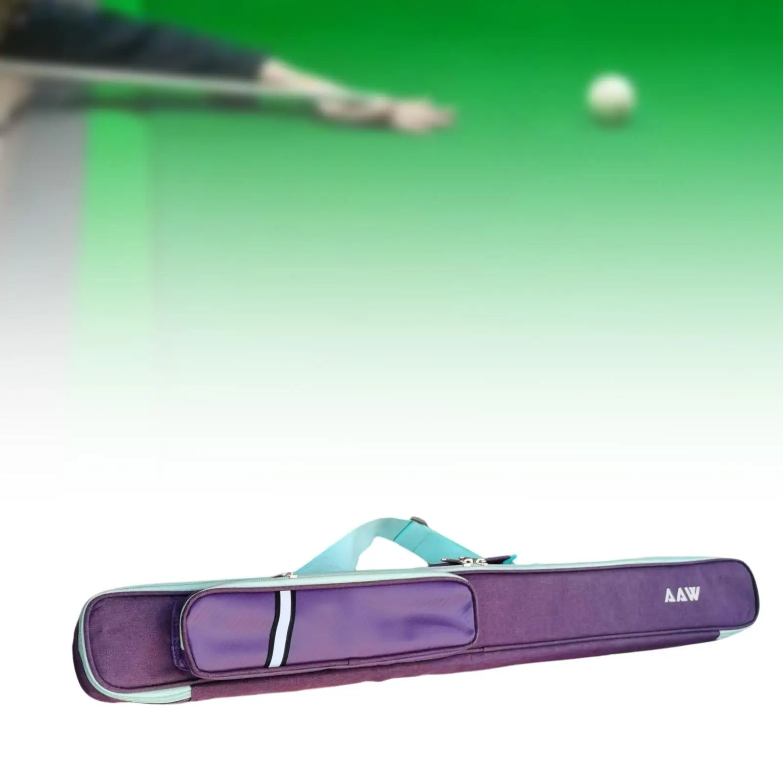 Billiards Pool Cue Carrying Case Oxford Cloth Lightweight 1 2 Cue Pouch with Shoulder Strap and Zipper