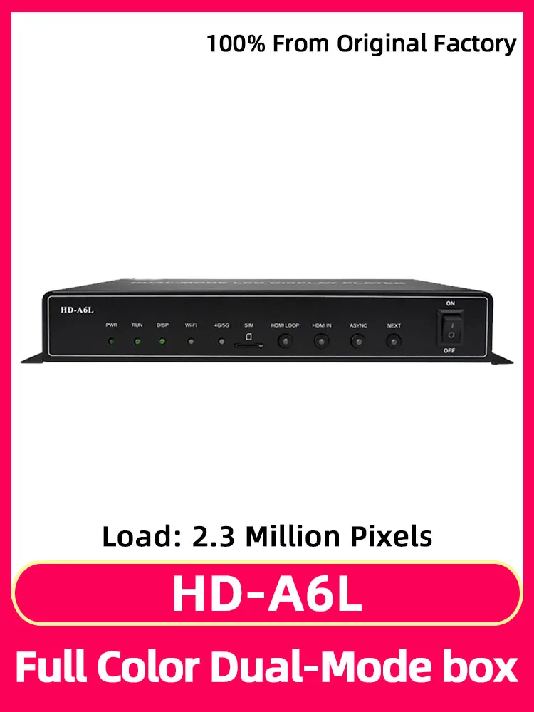 

HD-A6L Full Color Synasynchrony and Asynchronous Video Led Display Control System Box Support Audio Output