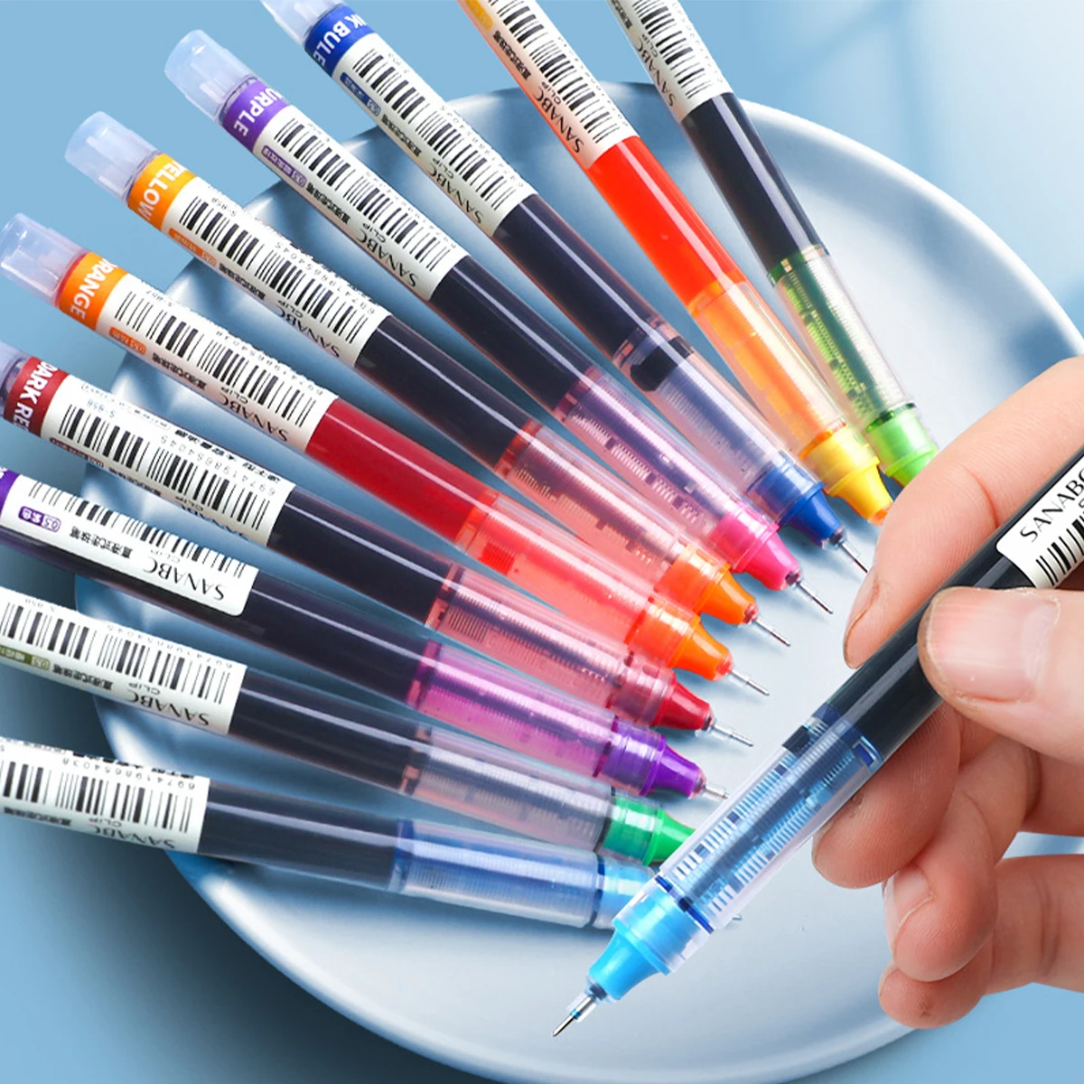 10 bolígrafos de gel de color. Secado rápido de gran capacidad, 0,5 mm, adecuados para estudiantes, tomar notas, marcar, dibujar, libremotos.