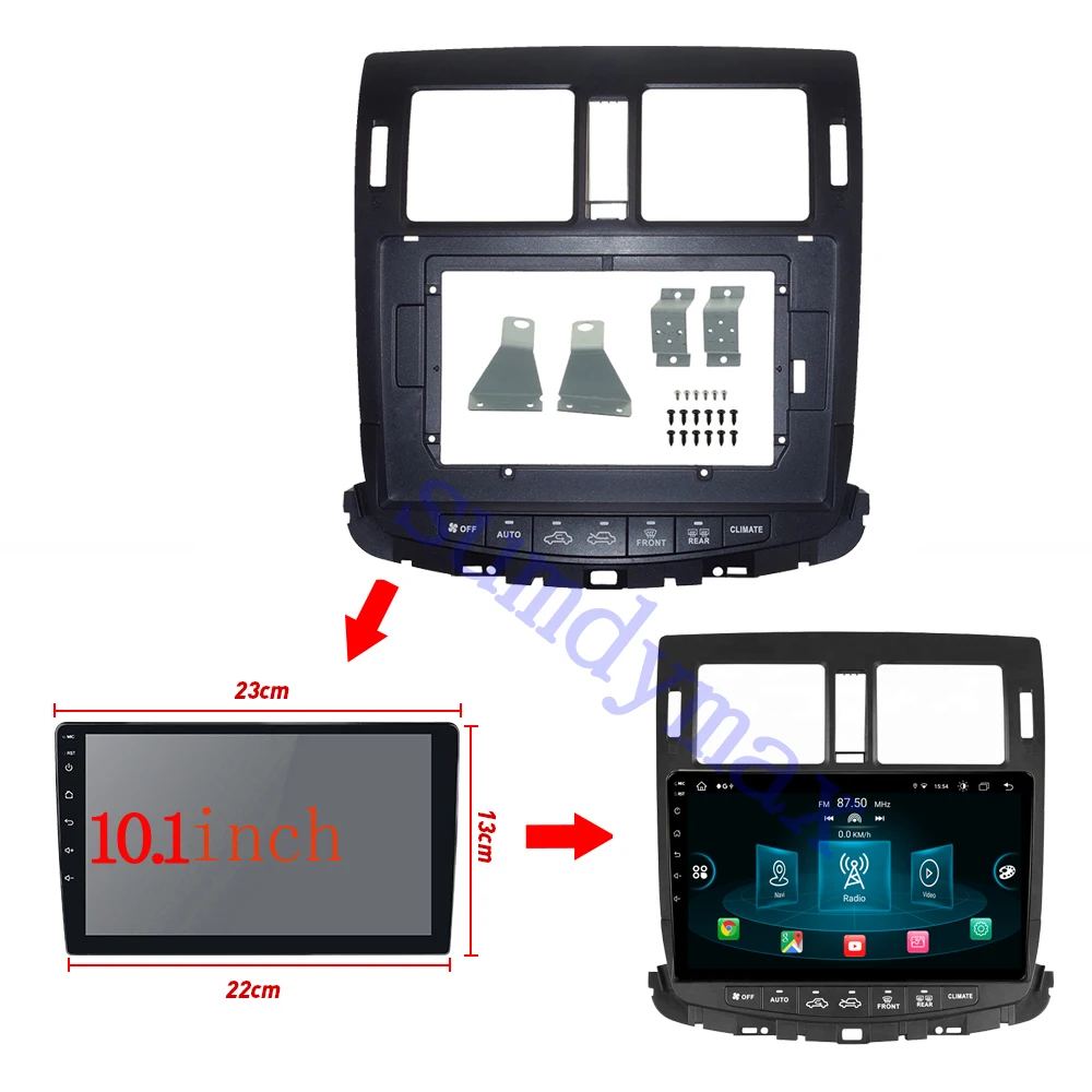 

2din android Car radio Frame Adapter For Toyota Crown 13 2007-2011 car panel 9inch Radio Dask Kit Fascia