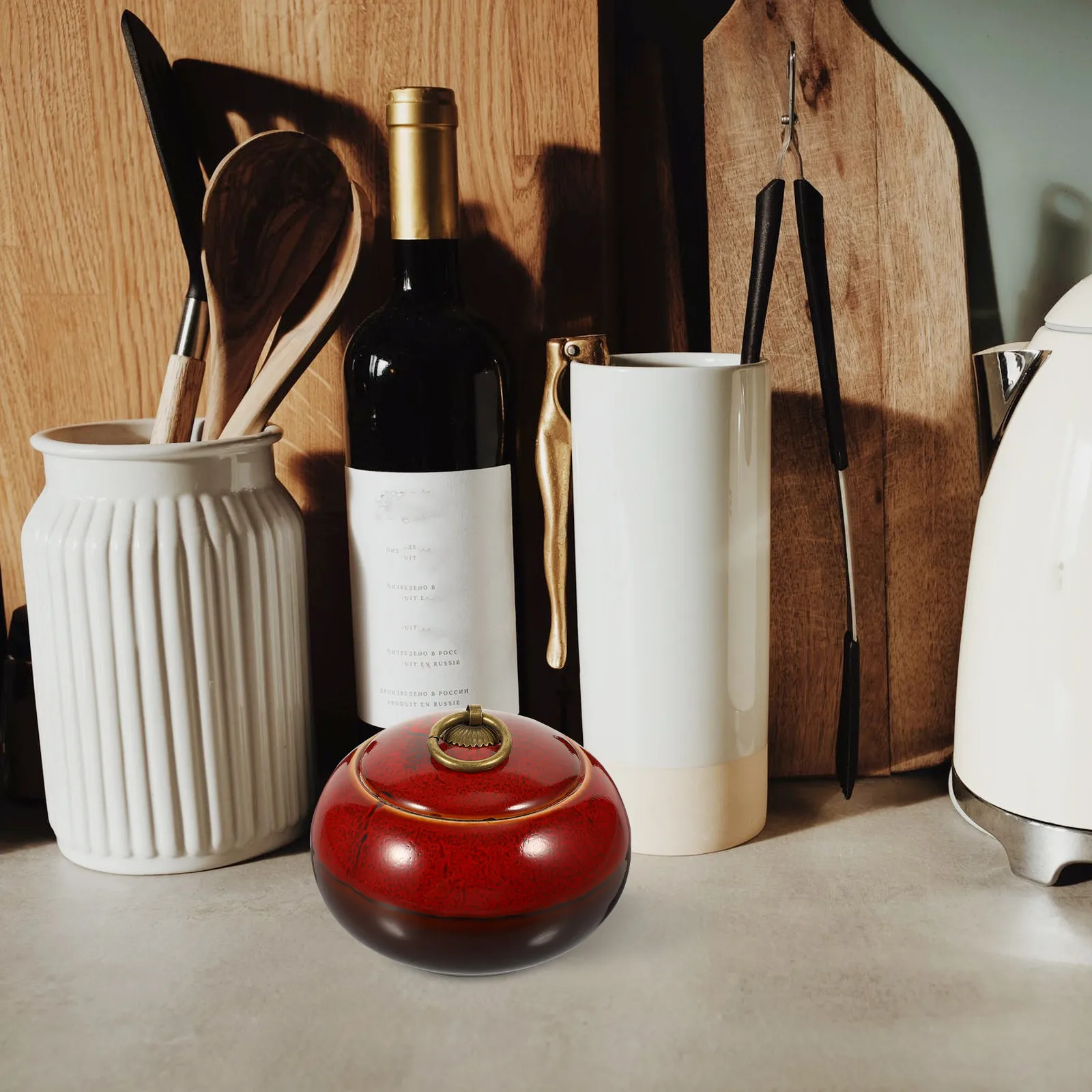 

Премиальная керамическая банка для чая, трав, орехов, сухофруктов, кофе, многофункциональная бытовая емкость для хранения, изысканная.