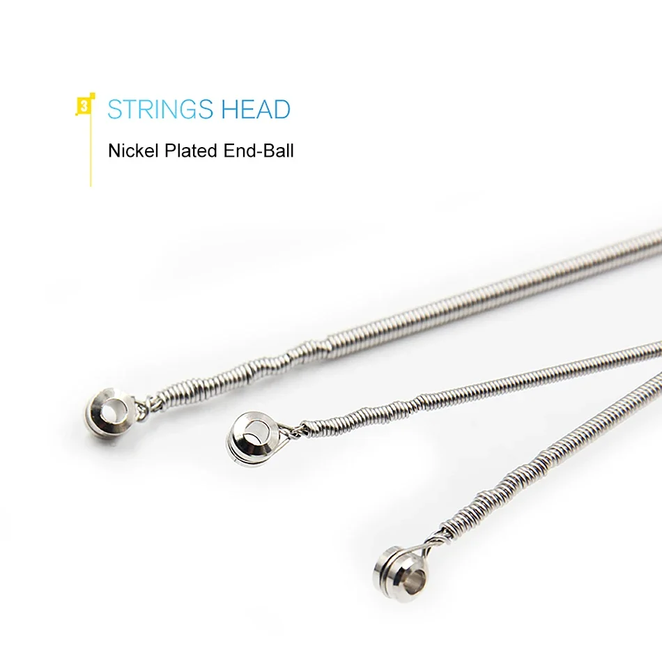 Orphee Nano Coating Electric Bass Strings for 4/5/6 Strings Bass Hexagonal Core 100% Nickel