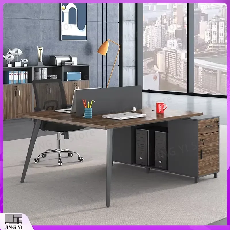 Eco Friendly Durable Computer Desk Office Desk for Home Study Room Adjustable Height Workstation with Storage Compartments