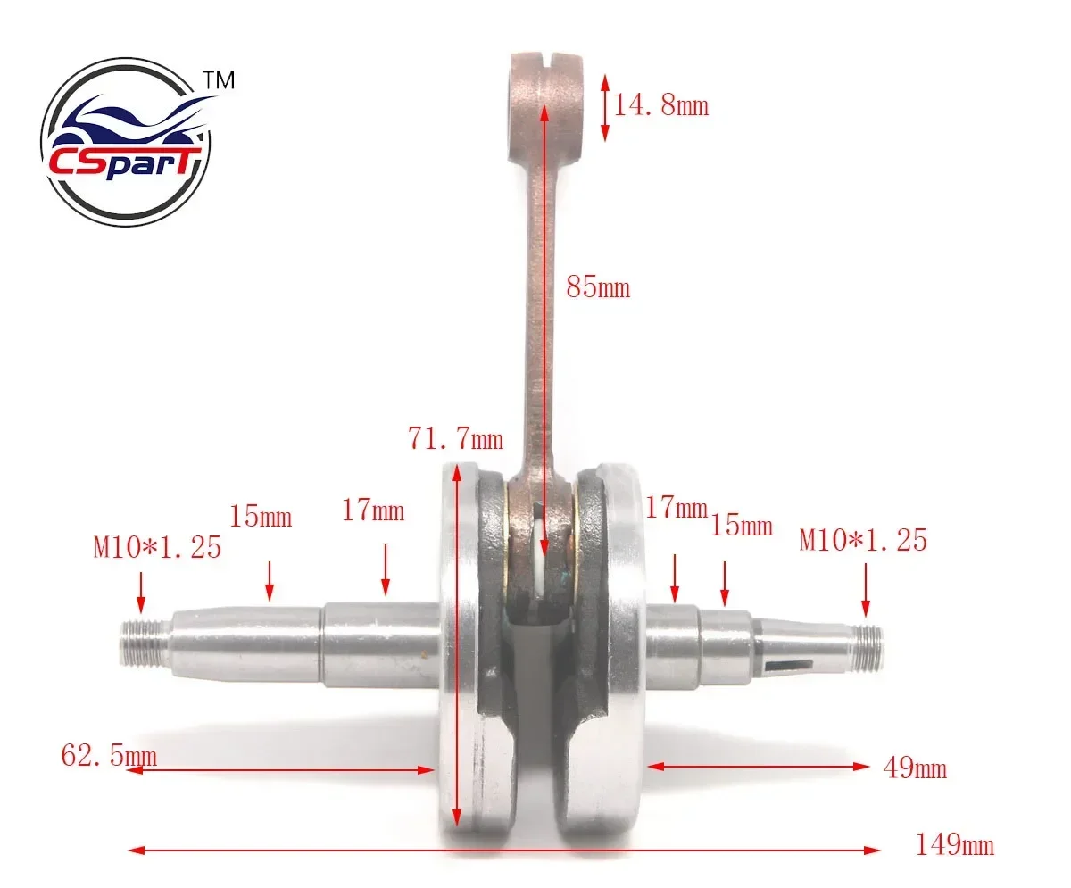 Crankshaft Bearing Seal Nut Rod Kit For KTM 50 65 50CC 65CC SX Pro Junior Senior Parts 2001~2008