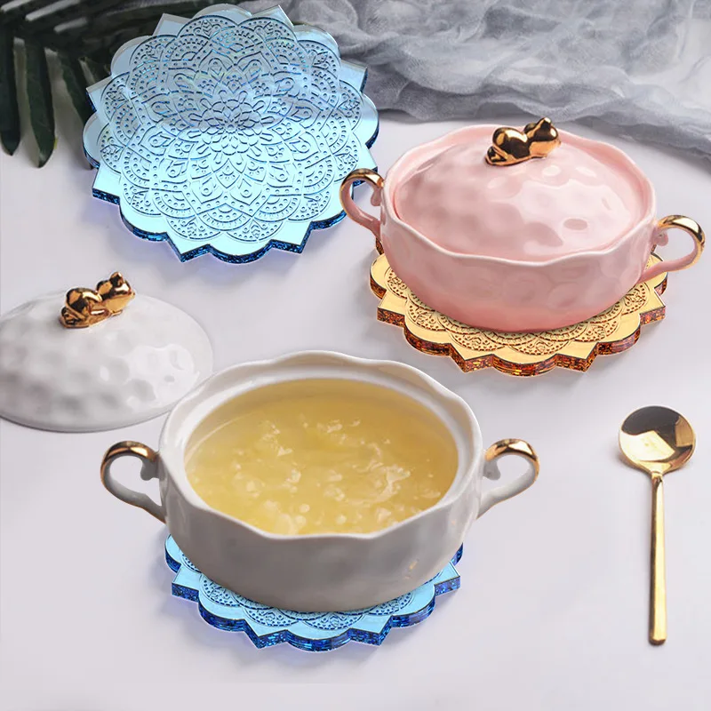 Molde de silicona para posavasos de té rectangular grande, resina epoxi UV DIY, moldes para decoración del hogar, fabricación de manualidades,