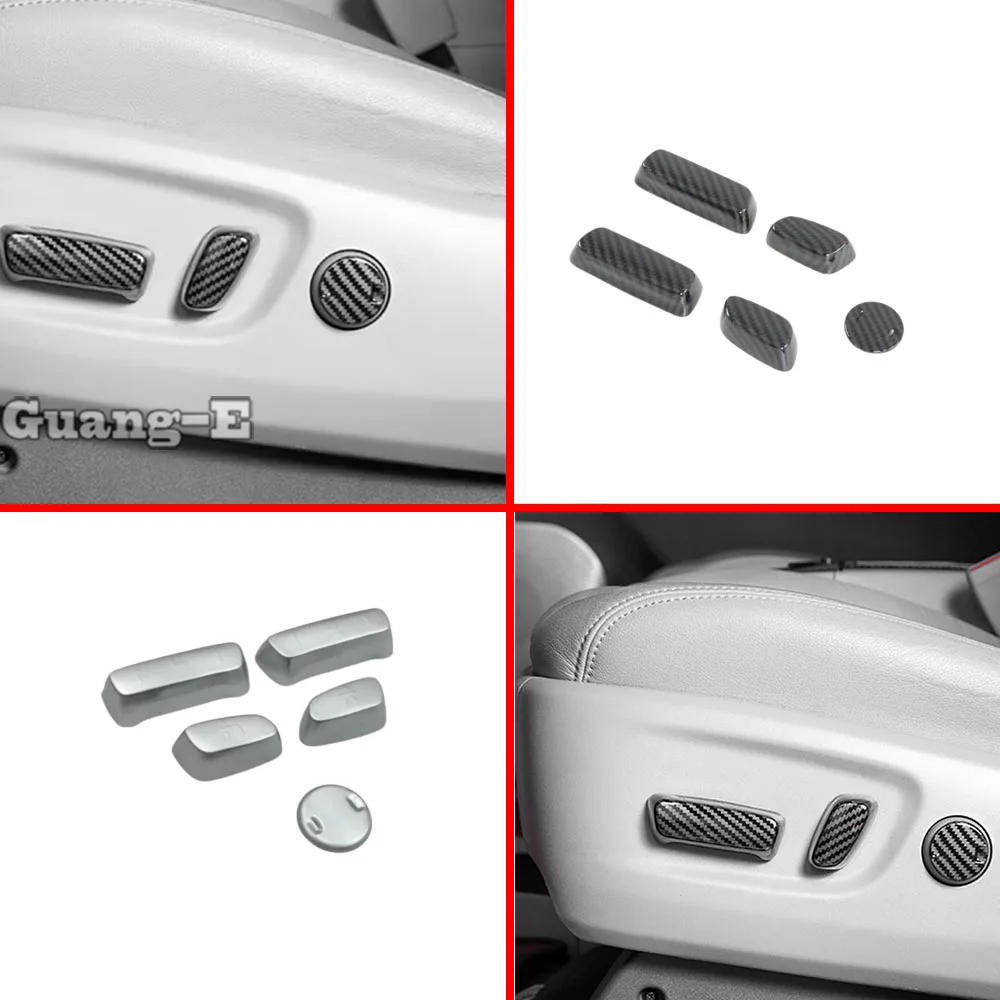 Sticker Detector Seat Adjustment Knob Button Switch Trim Frame Accessories 5pcs For Toyota Sienna 2015 2016 2017 2018 2019 2020