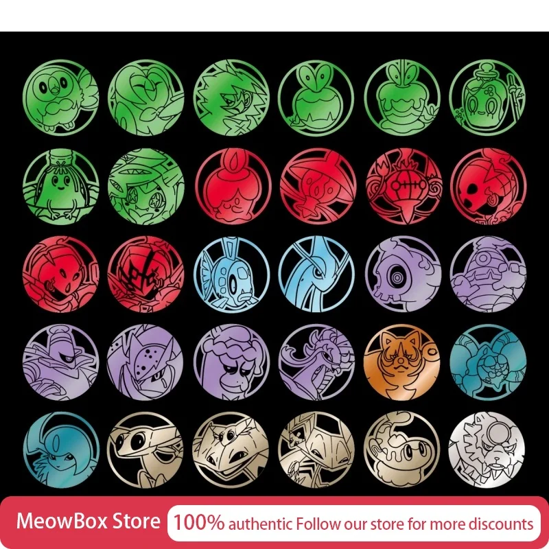 

Genuine PokéMon Coin Set Simplified Chinese Cards Ptcg Csv7c Sv16.0 Milotic Figure Coin Album Collectible Cards Gifts Toys Doll