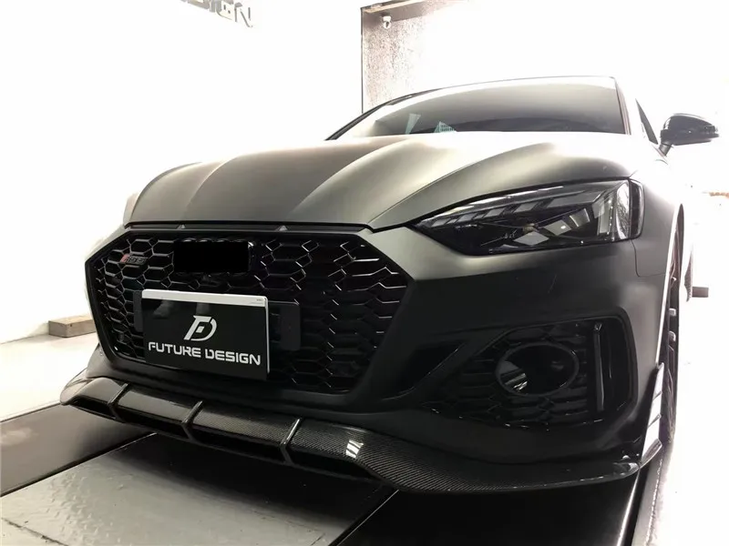 Für i RS5 Carbon Fiber Body Kit RS5 Carbon Faser Front Lip Diffusor Spoiler Seitens chürze Body Kit