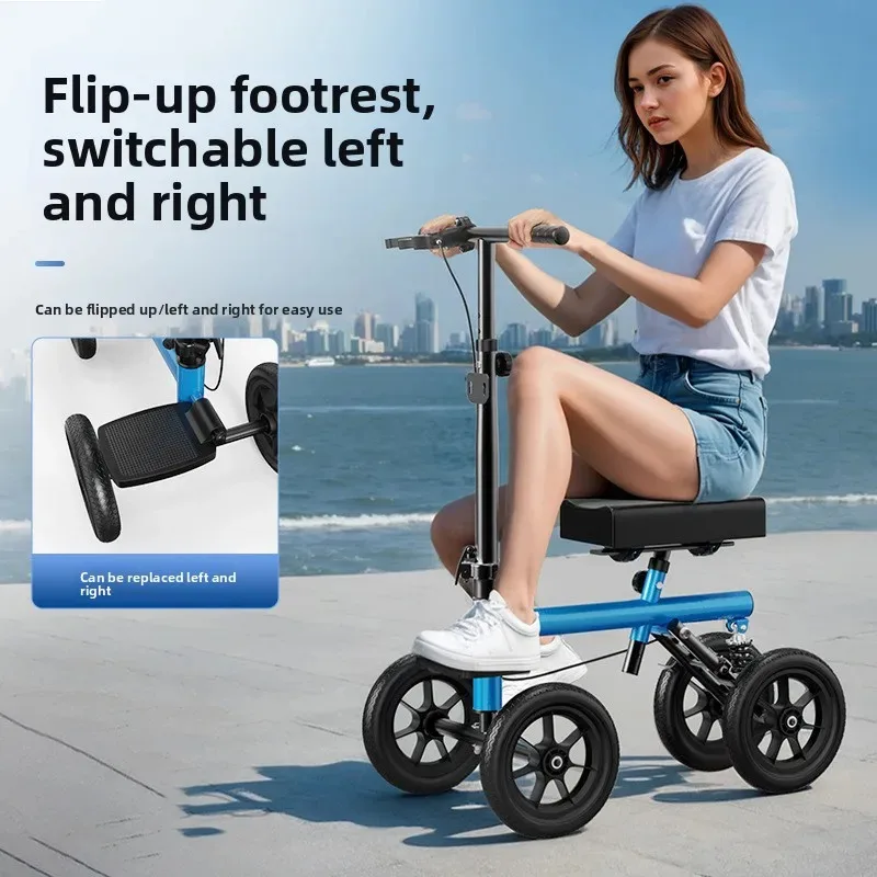 سيارة ركبة ممتصة للصدمات للجلوس مع دواسات قابلة للطي وساق واحدة للركبة #1