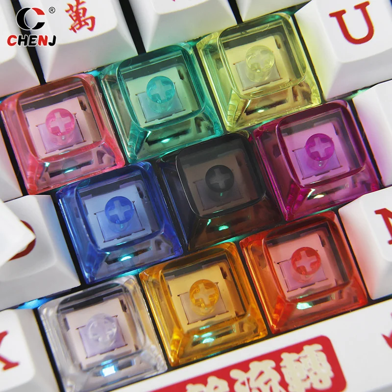 Capuchons de clavier mécanique en cristal transparent, capuchons de clavier Gamer, commutateurs Mx, XDA 2, recommandé, 9.3mm, 1PC, 2 touches