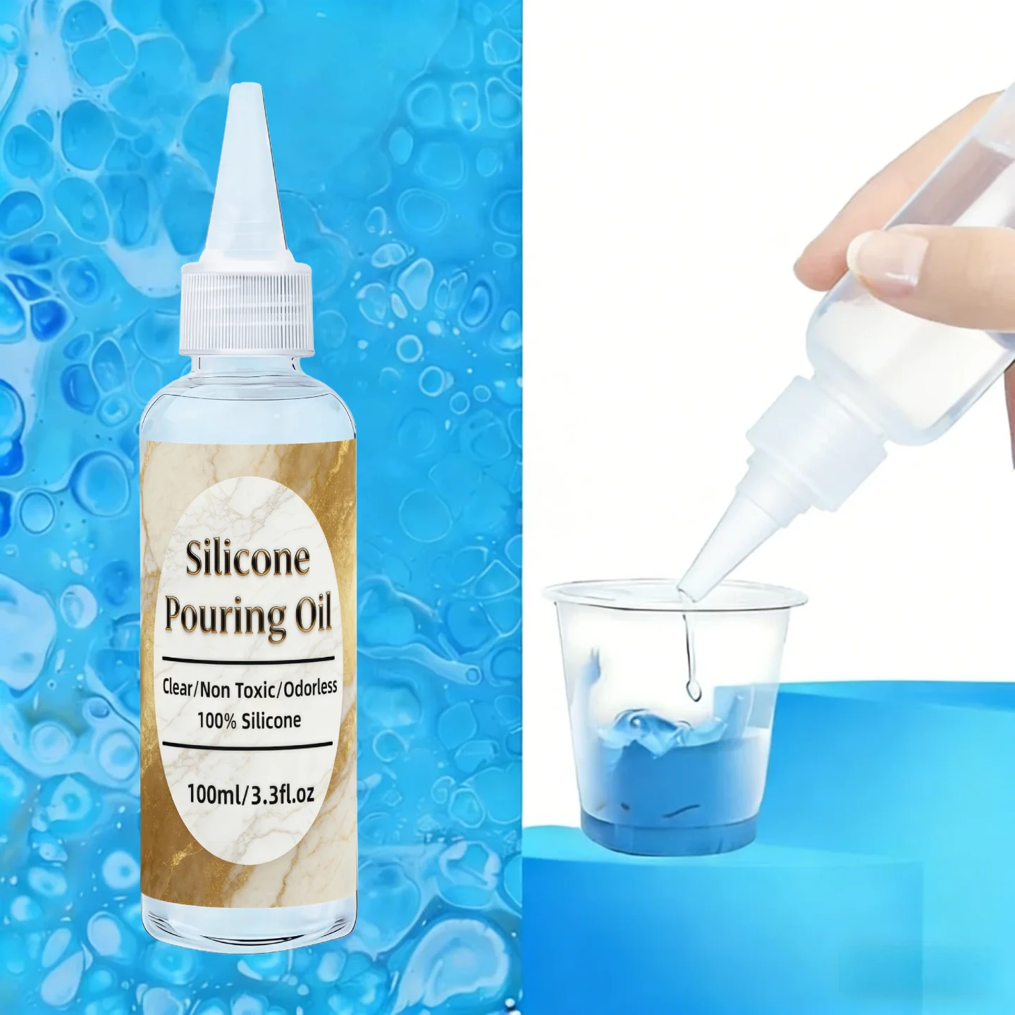 Silicone Pouring Oil for Acrylic Pouring - 100% Silicone Cell Activator - Create Stunning Lacing and Cells in Fluid Art