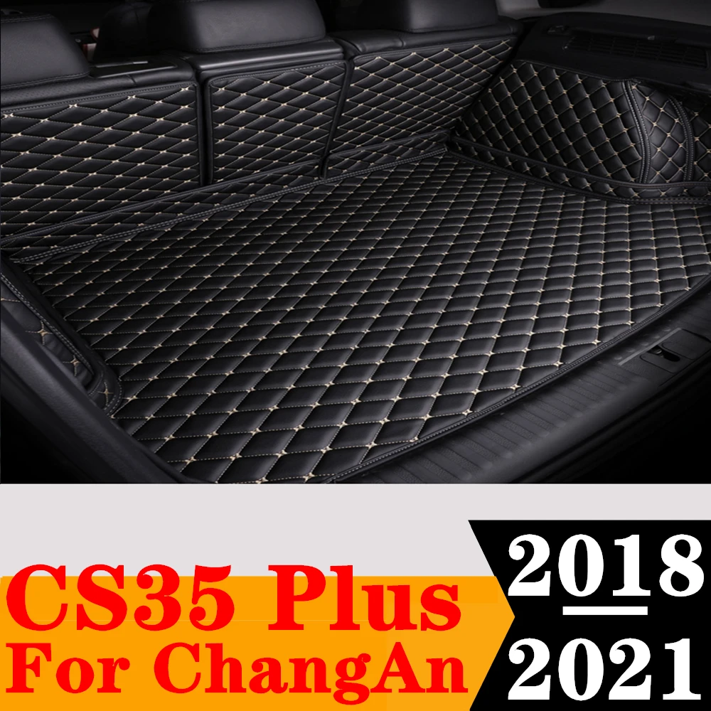 

Custom Full Set Car Trunk Mat For ChangAn CS35 Plus 2021 2020 2019 2018 Rear Cargo Liner Tail Boot Tray luggage Pad Carpet Parts