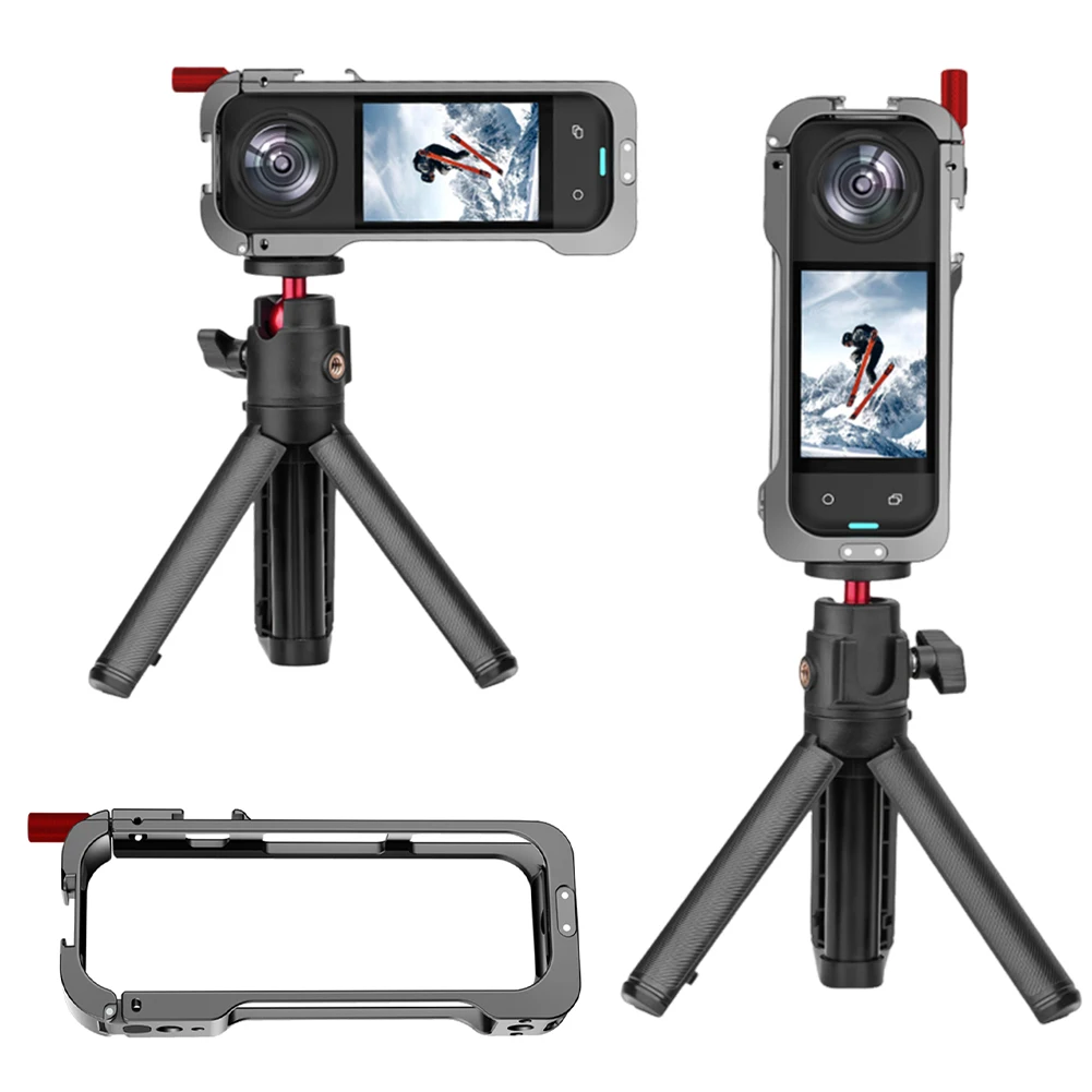 Protective Frame with Lens Guard Quick Release Protective Case Cold Shoe Mount Action Camera Frame for Insta360 X5 Action Camera