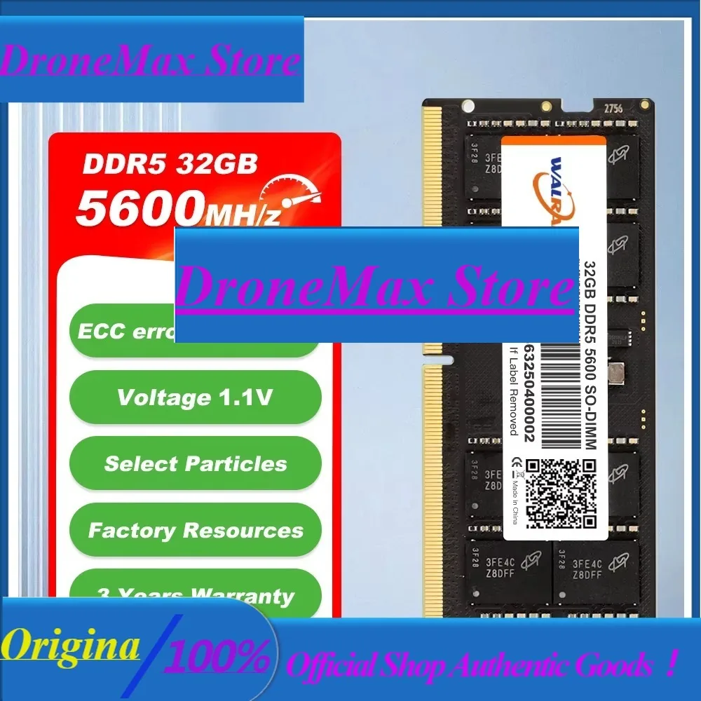 DroMaHigh Quality DDR5 RAM Memory 8GB 16GB 32GB For Gaming Laptops 4800Mhz 5200Mhz 5600Mhz