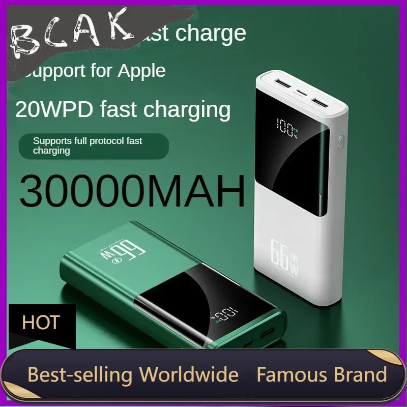 

Hot Style Portable 200000 MAh 30000mah Mobile Power 100000mah Business Metal Plastic PD Fast Charging Mobile Phone Charging Trea