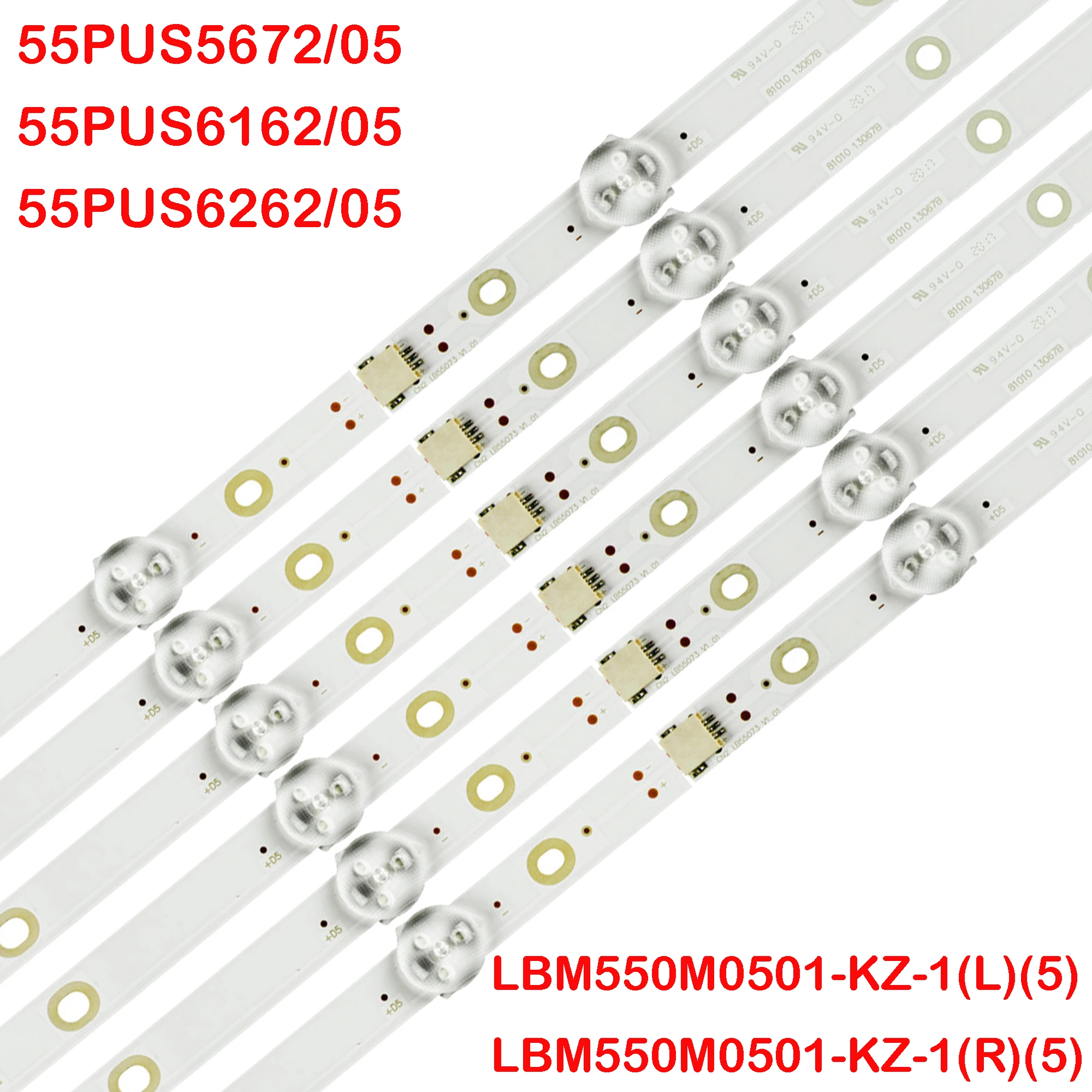 Image of LED-Hintergrundbeleuchtungsstreifen für 55PUS6162/12 55PUS6262/05 55PUS6262/12 55PUS6262/60 55PUS6272/05 55PUS6272/12 55PUS6412/12 55PUS6503/12 55PUS7383/12 55PUS7393/12 55PUS7503/12 55PUS7503/62