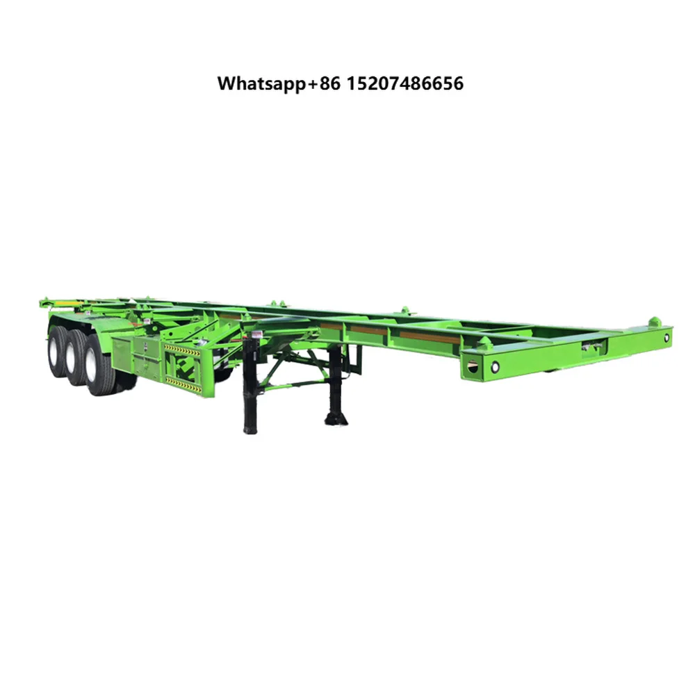 3 Axle Skeleton Semi-Trailers Truck Container Chassis with Durable Skeleton Design