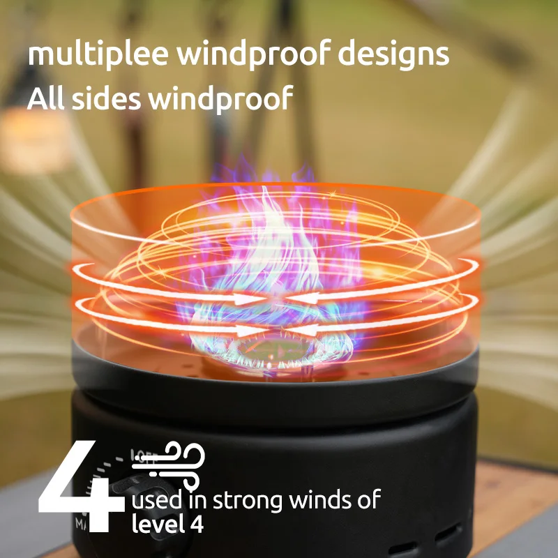 Portable Windproof Camping Gas Stove - Folding Cassette Burner