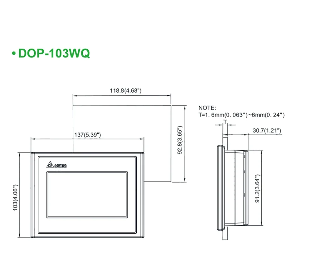 Delta DOP-103BQ DOP-103WQ Touch Screen HMI Human Machine Interface Touch Panel 4.3 Inch