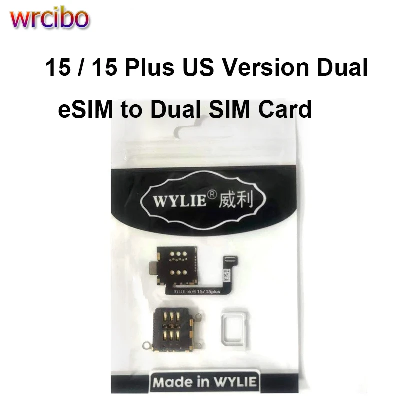 

WYLIE Dual Card to Single Card Cable For iPhone 14/14PM/15/15 Plus US Version eSIM to SIM No Need Separation No Damage Flex Part