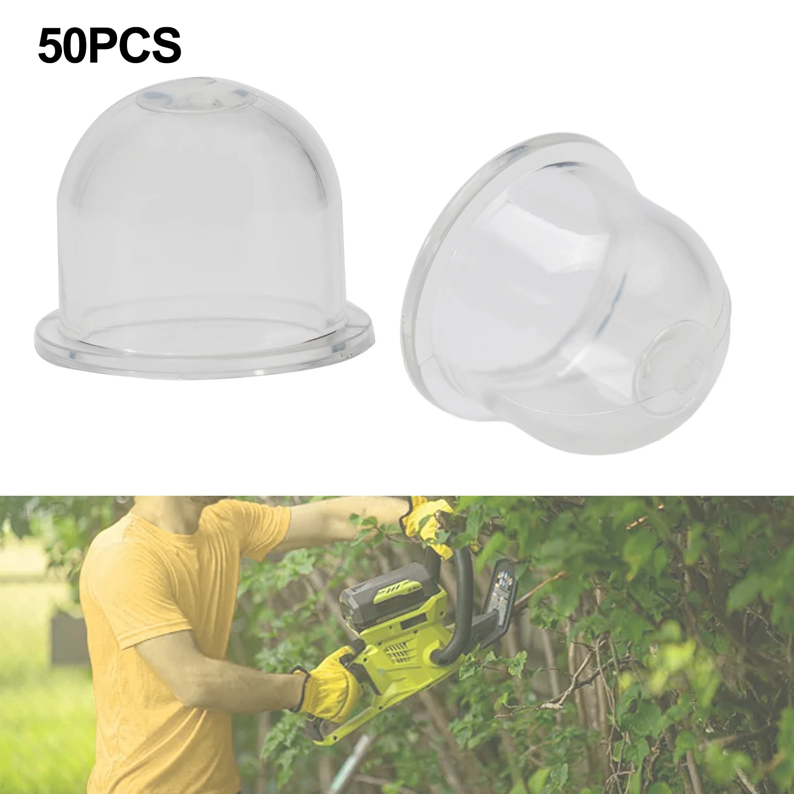 Imagem -03 - Bomba de Combustível para o Carburador Primer Bulbo Motosserras Ventilador Tamanho Pequeno Peças de Serra Copo de Óleo Pvc Trimmer 50 Pcs 19 mm