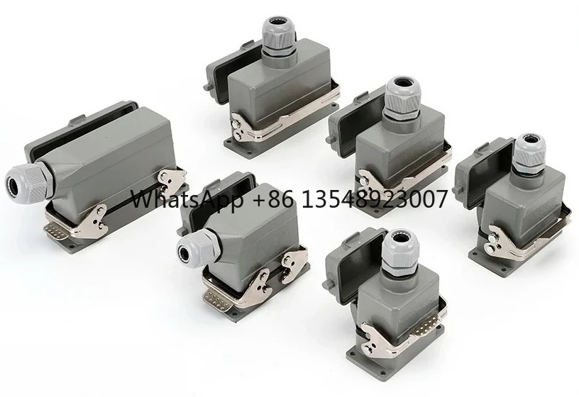 Heavy Duty Covered High Seat Connector 6-core 10 Pin 16 Position 24 Rectangular 20 Plug