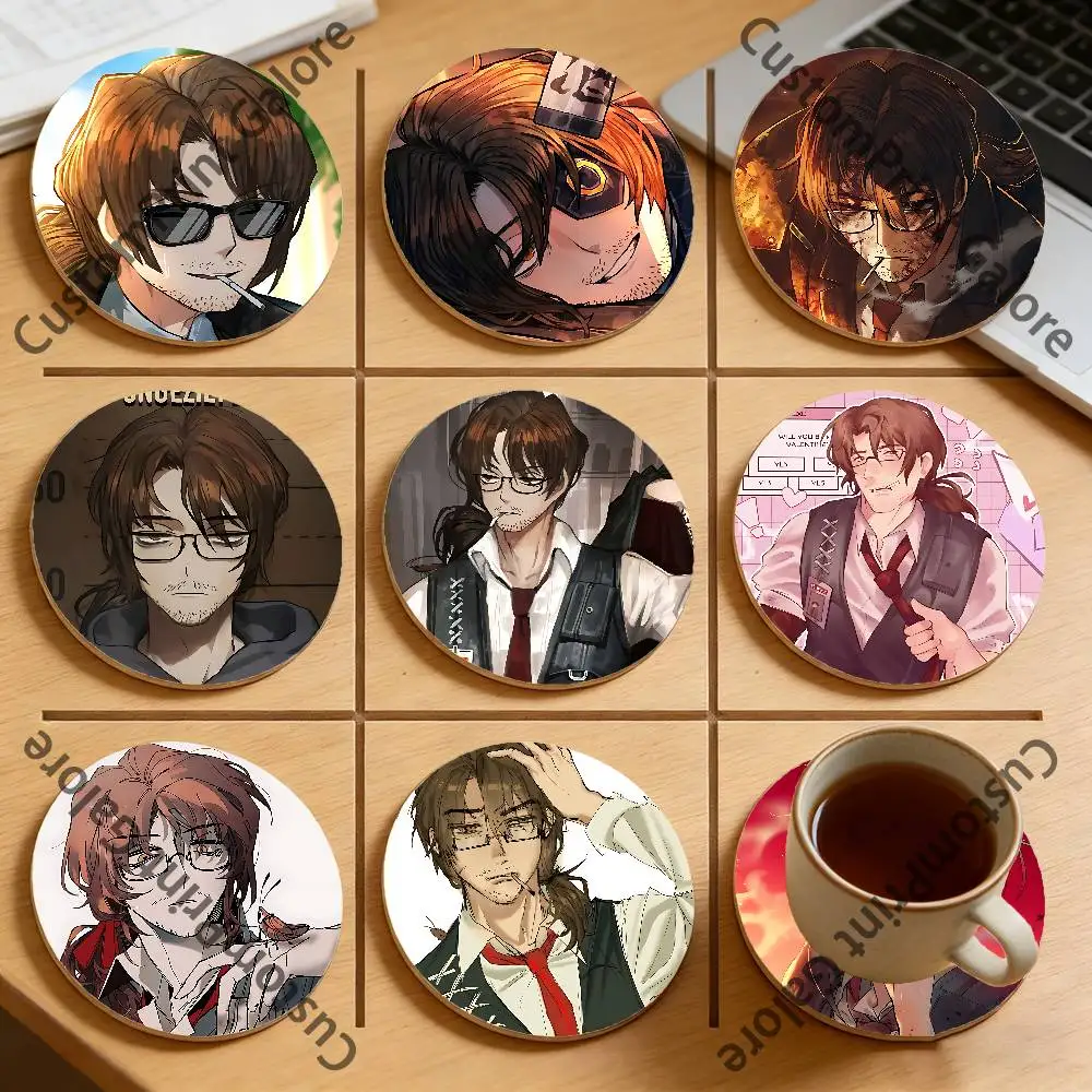 

Gregor L-Limbus C-Company Round Pine Coasters Durable Reusable Beautiful Home Decor Non-Slip Water-Resistant