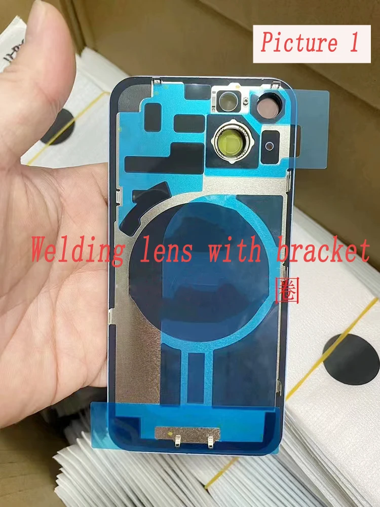 5pcs Unibody Back Glass (Big Camera Hole) For iPhone 14 15 15+ 15Max Battery Cover Rear Door Housing Glass replace