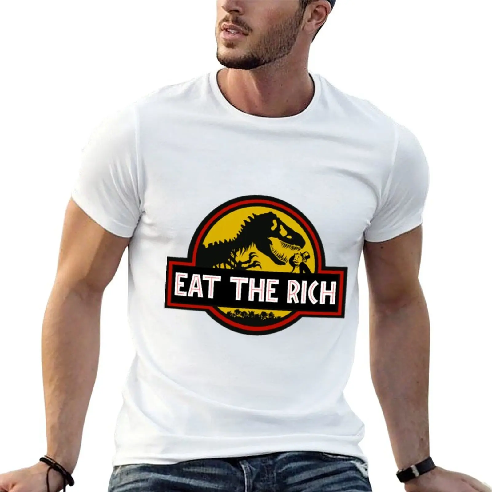 

for with shirts white cotton prints Park t Jurrasic The pack Eat t shirts shirt man man Rich- t T-Shirt