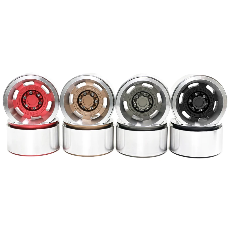 4PCS 1.9 Inch Metal Wheel Hub Tires for 1/10 RC Model Car Crawler Retrofit Accessories AXIAL SCX10 JT4 XT4 AT4