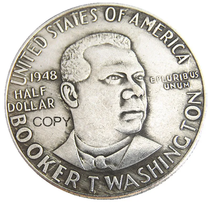 US 1948P/S/D Booker Half Dollar Silver Plated Copy Coin