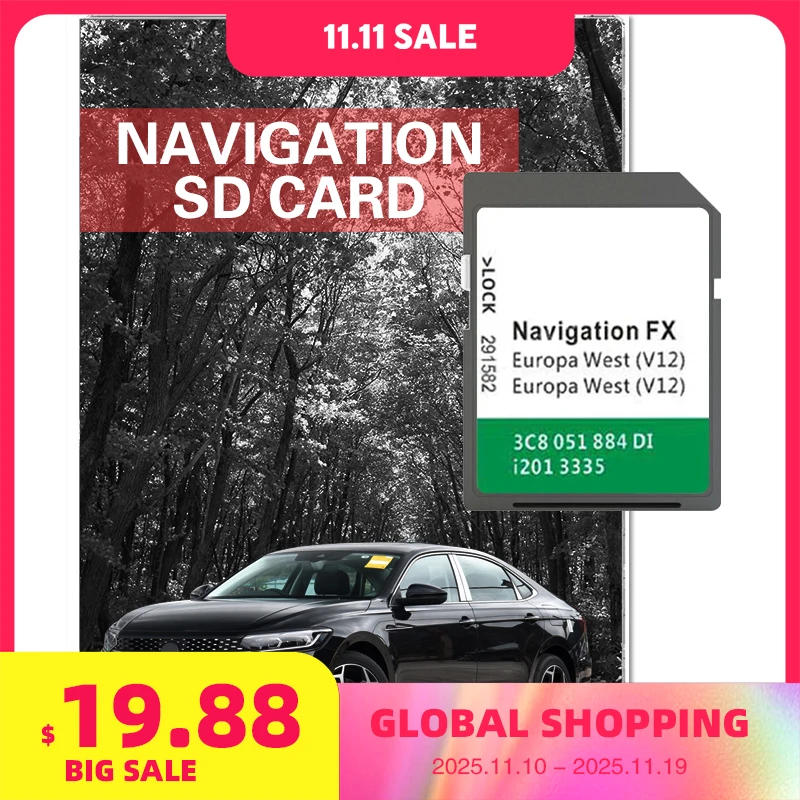 

RNS 310 SD Memory Card Navigation FX V12 Nav Systems Europe West Genuine for VW Map Card