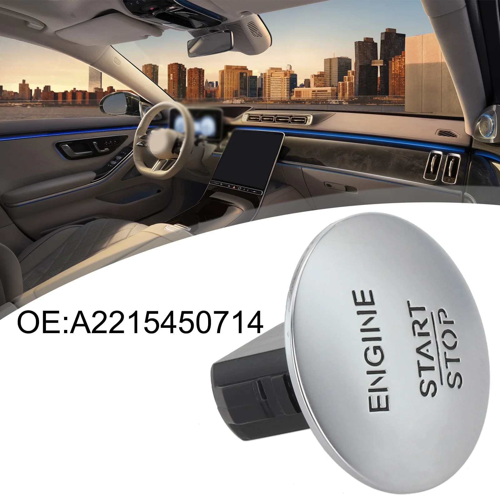 Car Interior Upgrade Keyless Go Start Button Easy Installation Replacement Protective Shield Cover Car Customization