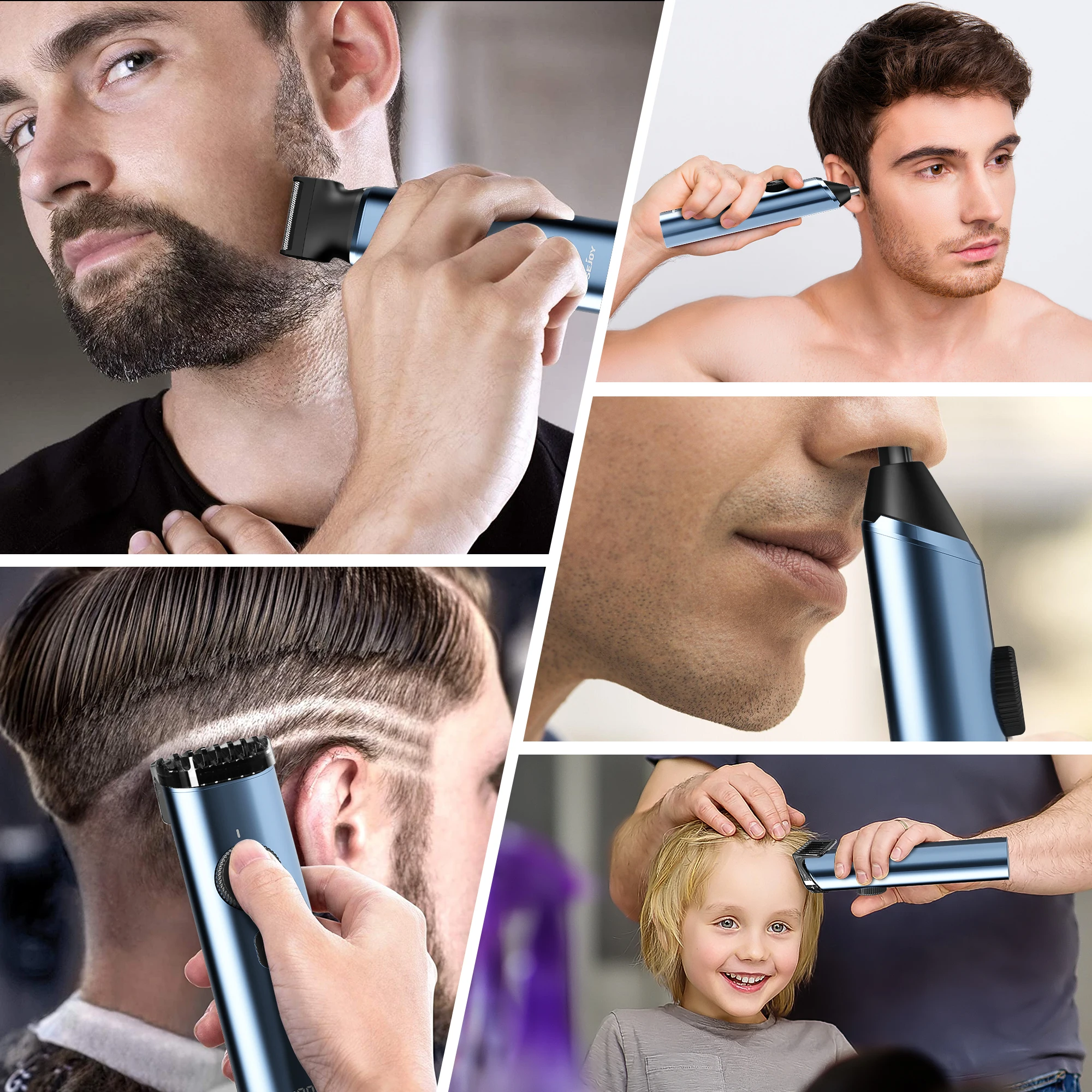 Sejoy-cortadora de pelo profesional para hombre, máquina eléctrica inalámbrica para cortar Cabello, 1800mAh