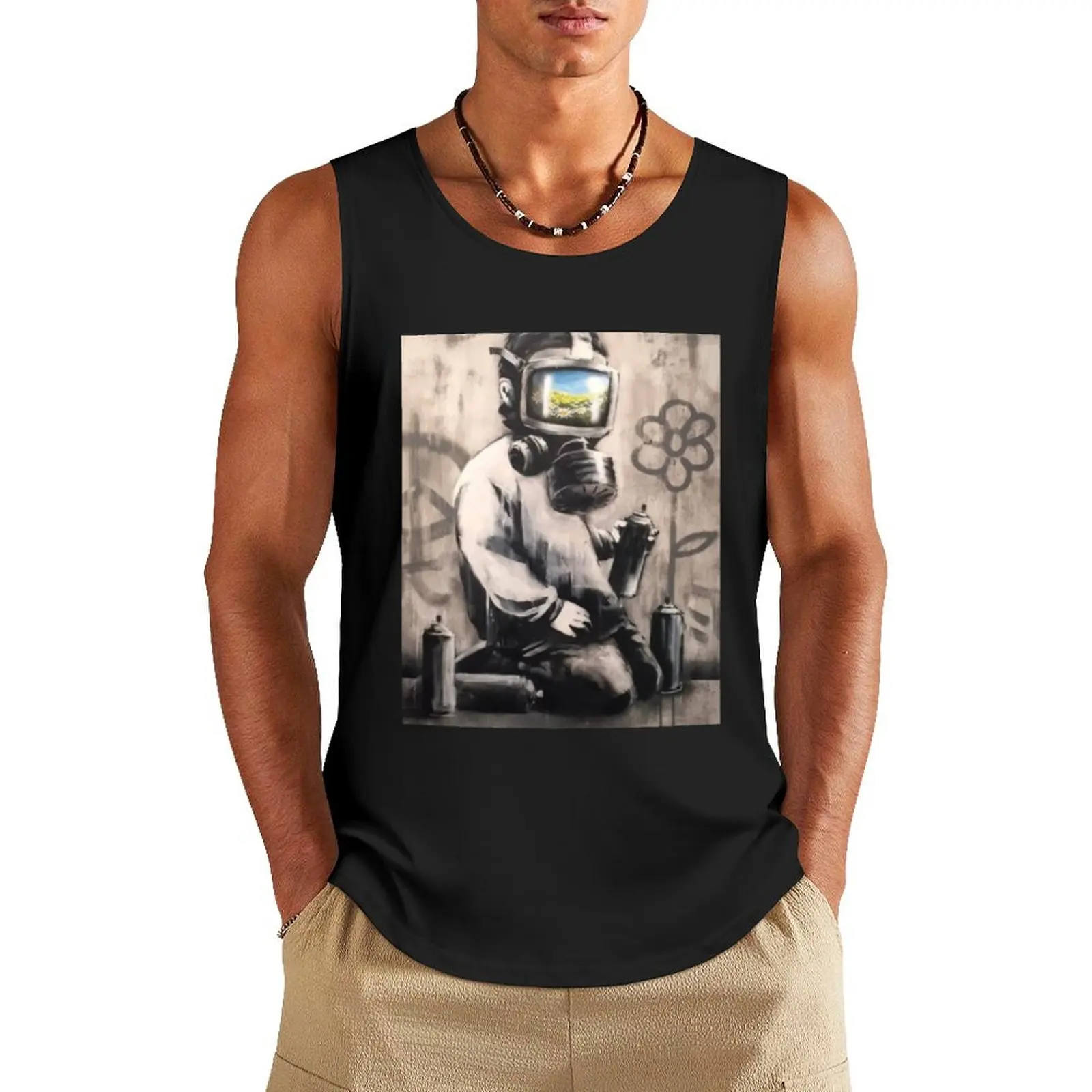 

Banksy Bloomin Kids Tank Top summer 2025 basketball clothing gym for men