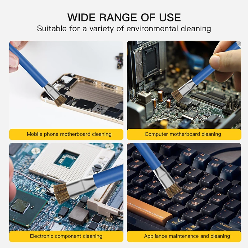 Sichere Antistatik-Reinigungsbürste für Motherboard und Leiterplatten, Handy-Reparaturwerkzeug-Set mit Doppelkopf für Bequeme Anwendung – Detail 6